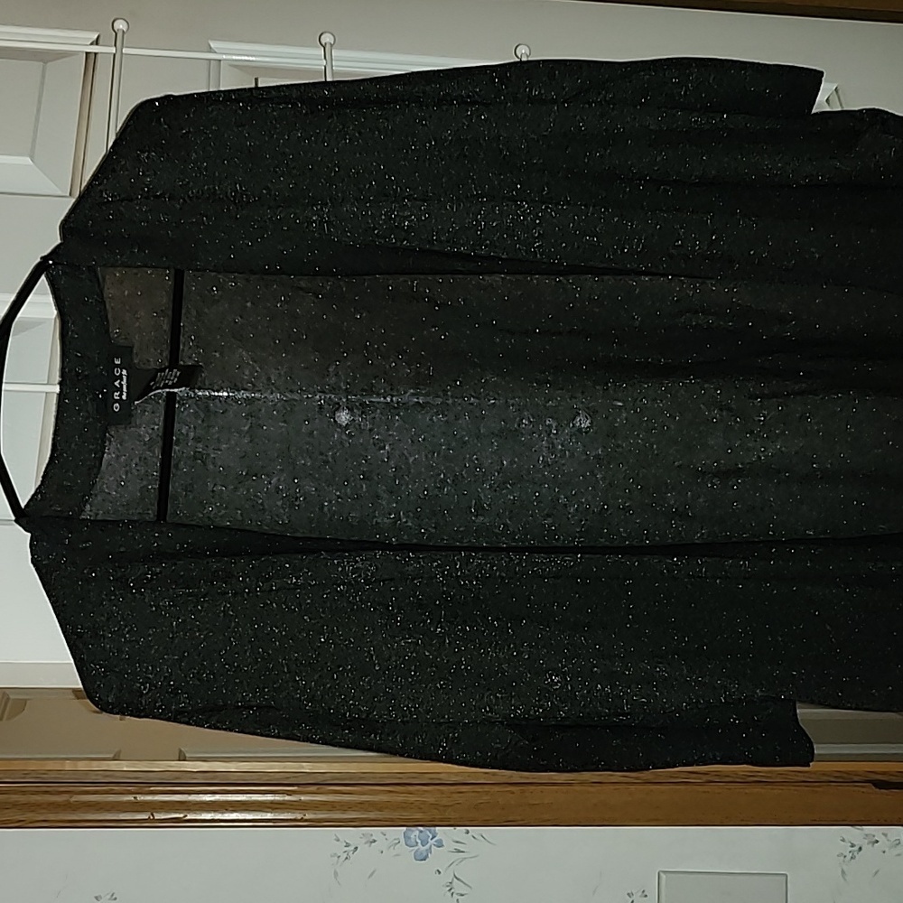 Black sparkly sheer cardigan